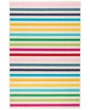 Dash And Albert Rugs By Annie Selke Rainbow Stripe Machine Washable Da2052 6'x9' Area Rug In Multi