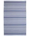 Dash And Albert Rugs By Annie Selke Rugby Stripe Indoor/outdoor Rdb176 4'x6' Area Rug In Blue