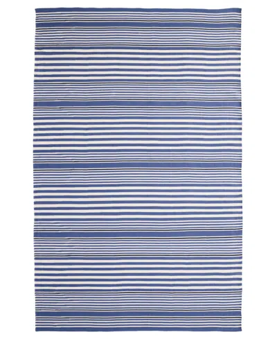 Dash And Albert Rugs By Annie Selke Rugby Stripe Indoor/outdoor Rdb176 8'x10' Area Rug In Blue
