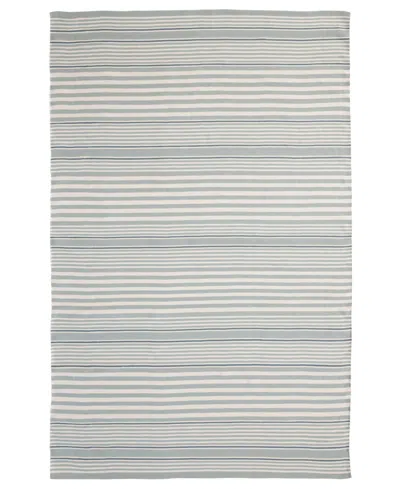 Dash And Albert Rugs By Annie Selke Rugby Stripe Indoor/outdoor Rdb177 4'x6' Area Rug In Blue