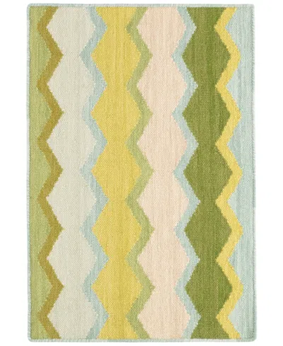 Dash And Albert Rugs By Annie Selke Safety Net Wool Da1776 5'x8' Area Rug In Green