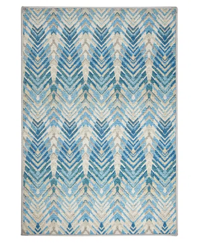 Dash And Albert Rugs By Annie Selke Seneca Machine Washable Da2341 4'x6' Area Rug In Blue
