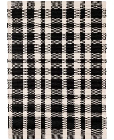 Dash And Albert Rugs By Annie Selke Tattersall Indoor/outdoor Da982 4'x6' Area Rug In Black