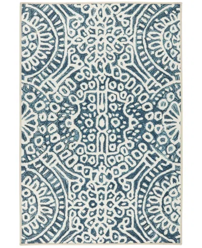 Dash And Albert Rugs By Annie Selke Temple Machine Washable Da2056 4'x6' Area Rug In Blue