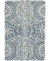 Dash And Albert Rugs By Annie Selke Temple Wool Da503 4'x6' Area Rug In Blue