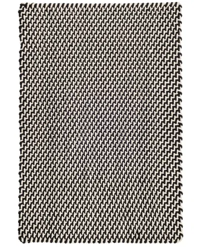 Dash And Albert Rugs By Annie Selke Two-tone Rope Indoor/outdoor Rdb219 4'x6' Area Rug In Black