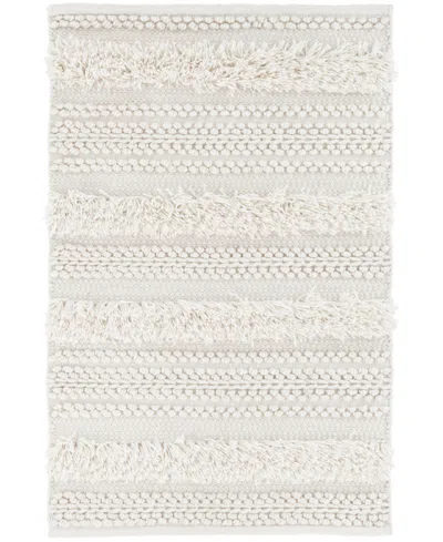 Dash And Albert Rugs By Annie Selke Zhara Stripe Performance Da1039 2'x3' Area Rug In White