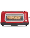Dash Clear View Toaster In Red