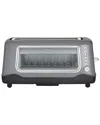 Dash Clear View Toaster In Gray