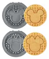 Dash Disney Multimaker Mini 2-pc. Plate Pack With Mickey And Minnie Head In Gray