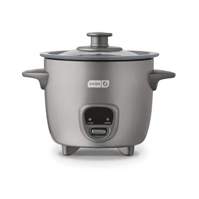 Dash Mini Rice Cooker With Keep Warm In Ceramic Coating In Gray