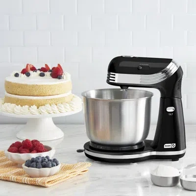 Dash Mixers 6 Speed 2.5 Qt. Stand Mixer In Black