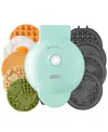 Dash Multimaker Waffle & Griddle Mini System With Removable Plates In Aqua