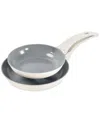 Dash Smartstore 8" And 9.5" Nesting Nonstick Frypan Set In Cream