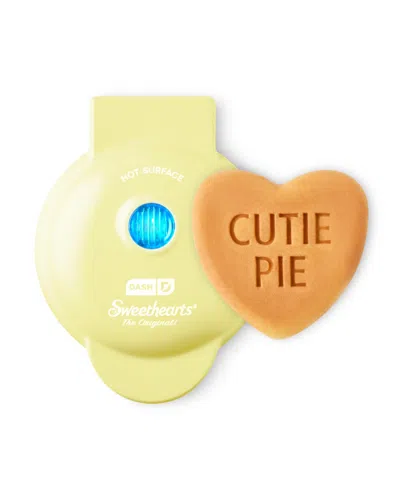 Dash X Sweethearts Cutie Pie Heart Mini Waffle Maker In Light Yellow