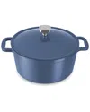 Dash Zakarian By  Nonstick Cast Iron 6qt Dutch Oven In Blue