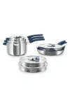 Dash Zakarian By  Trupro 10-piece Nonstick Stainless Steel Cookware Set In Silver