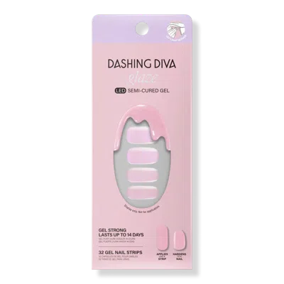 Dashing Diva Glazed Donut Semi Cured Gel Nail Strips - Unicorn