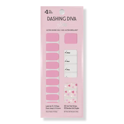 Dashing Diva Gloss, Gel Nail Polish Strips, Heart To Heart In Multi