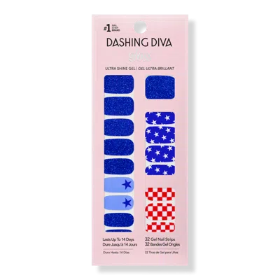 Dashing Diva Gloss, Gel Nail Strips - Back To The Usa In Multi