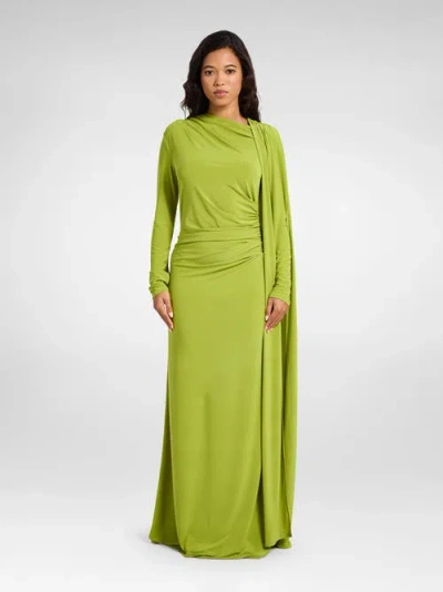 Daska Cape Dress In Green