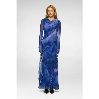 Daska Circe Printed Dress In Blue