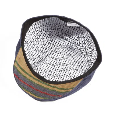 Dasmarca Hats Blue Louis Navy Italian Linen Summer Tailored Summer Cap For Men