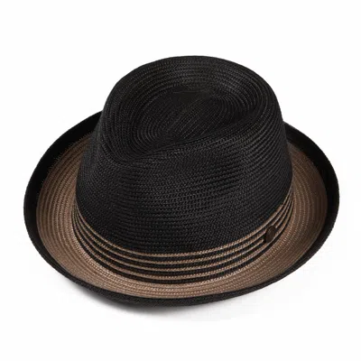 Dasmarca Hats Dasmarca Jordan Black And Beige Two Tone Summer Crushable Hat Packable Hat For Men