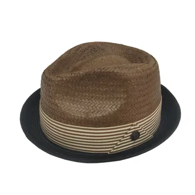 Dasmarca Hats Dasmarca Otis Summer Hat For Men Brown Straw Trilby Lightweight Hat