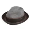 Dasmarca Hats Dasmarca Verona Grey Lightweight Summer Two Tone Straw Fedora Hat For Men And Women In Grey
