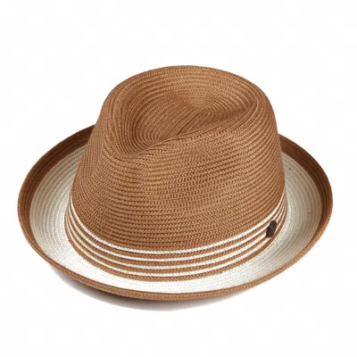 Dasmarca Hats Gold Dasmarca Jordan Tan And Cream Two Tone Summer Crushable Hat Packable Hat For Men