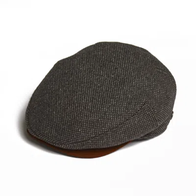 Dasmarca Hats Grey Tailor Nailhead Ukrainian Tweed Wool Cap For Men In Gray