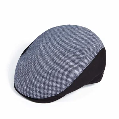 Dasmarca Hats Ian Black Linen Cotton Summer Italian Flat Cap For Men