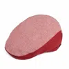 Dasmarca Hats Ian Red Linen Cotton Summer Italian Flat Cap For Men In Red