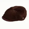 Dasmarca Hats Men's Arlo Brown Corduroy Bakerboy Cap In Brown