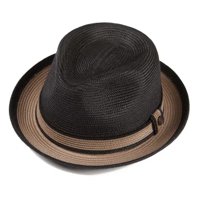 Dasmarca Hats Men's Black Dasmarca Raynor Summer Two Tone Crushable Hat - Charcoal