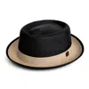 Dasmarca Hats Men's Black Dasmarce Bobby Retro Short Brim Summer Porkpie – Carbon In Black