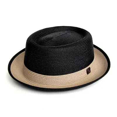 Dasmarca Hats Men's Black Dasmarce Bobby Retro Short Brim Summer Porkpie – Carbon