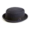 Dasmarca Hats Men's Blue Quintin Ink Felt  Oval Crown Porkpie Hat