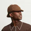 Dasmarca Hats Men's Brown Blake Umber Tweed Checks Italian Deerstalker Cap In Brown