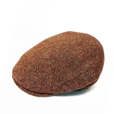 Dasmarca Hats Men's Brown Cooper Oxide Italian Tweed Wool Flat Cap