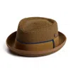Dasmarca Hats Men's Brown Dasmarca Durban Summer Diamond Crown Light Weight Breathable Porkpie Hat - Spice In Brown