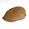 Dasmarca Hats Men's Brown Josh Camel Italian Waterproof Newsboy Bakerboy Cap In Brown
