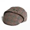 Dasmarca Hats Men's Brown Logan Saddle Tweed Wool Checks Italian Cap With Earflaps Trapper In Brown