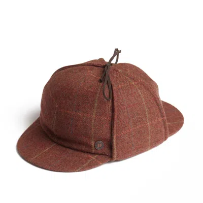 Dasmarca Hats Men's Brown / Rose Gold Blake Siena Tweed Checks Italian Deerstalker Cap In Brown/rose Gold