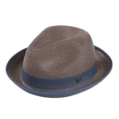 Dasmarca Hats Men's Dasmarca Florence Chocolate Brown Summer Two Tone Crushable Hat