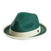 Dasmarca Hats Men's Dasmarca Florence Emerald Green Summer Two Tone Crushable Hat In Green