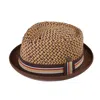 Dasmarca Hats Men's Dasmarca Max Summer Diamond Crown Lightweight Breathable Straw Porkpie Hat - Brown In Brown