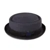 Dasmarca Hats Men's Dasmarca Rico Summer Telescope Crown Lightweight Breathable Rude-boy Mod Porkpie Hat - Denim N In Blue