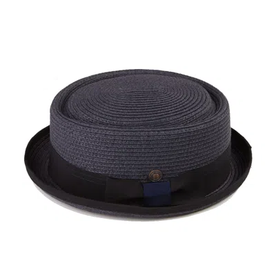 Dasmarca Hats Men's Dasmarca Rico Summer Telescope Crown Lightweight Breathable Rude-boy Mod Porkpie Hat - Denim N In Blue